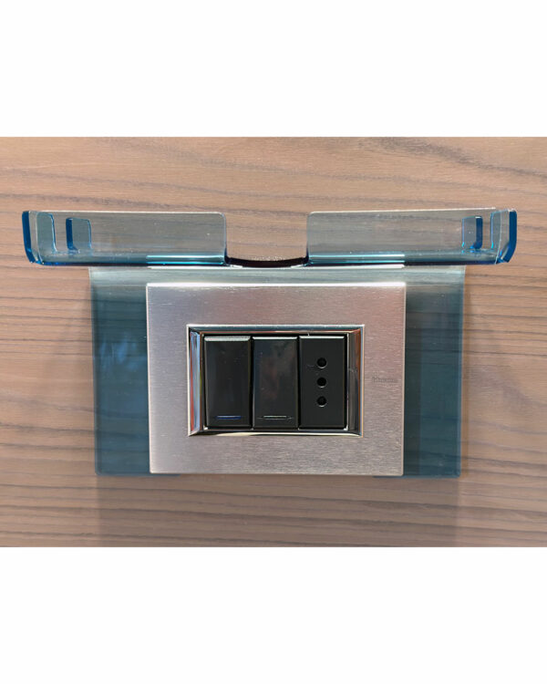 shelfy-c supporto smartphone telefoni plexiglas celeste portaoggetti